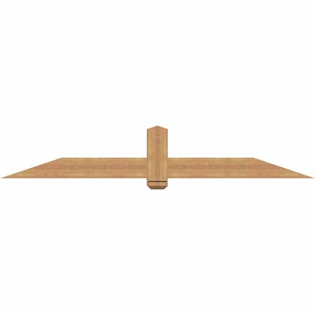 Ekena Millwork Eugene Smooth Timber Gable Bracket, Western Red Cedar, 84"W x 14"H x 5 1/2"D x 5 1/2"F, 4/12 Pitch GBW084X14X0606EUG00SWR